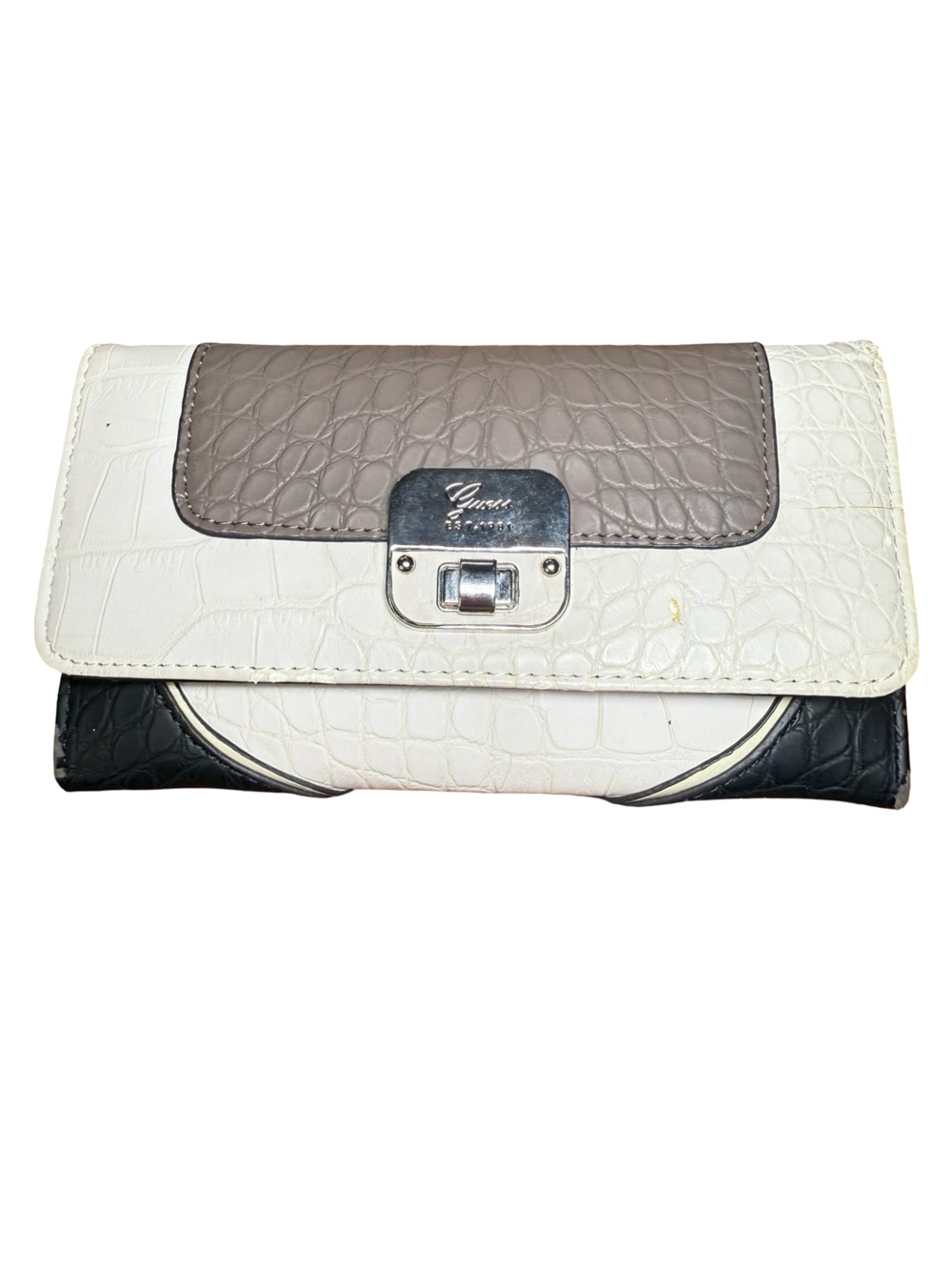 100% NEW w/Tags Guess JEANELLE SLG Medium Wallet--White